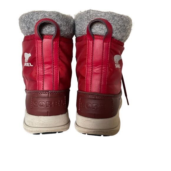 Sorel Women’s Explorer Carnival Boots - Red Dahlia Sz 9 Waterproof Winter Boot - Picture 6 of 9